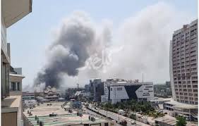 اتش سوزی در اسکله منطقه ازاد انزلی مهار شد