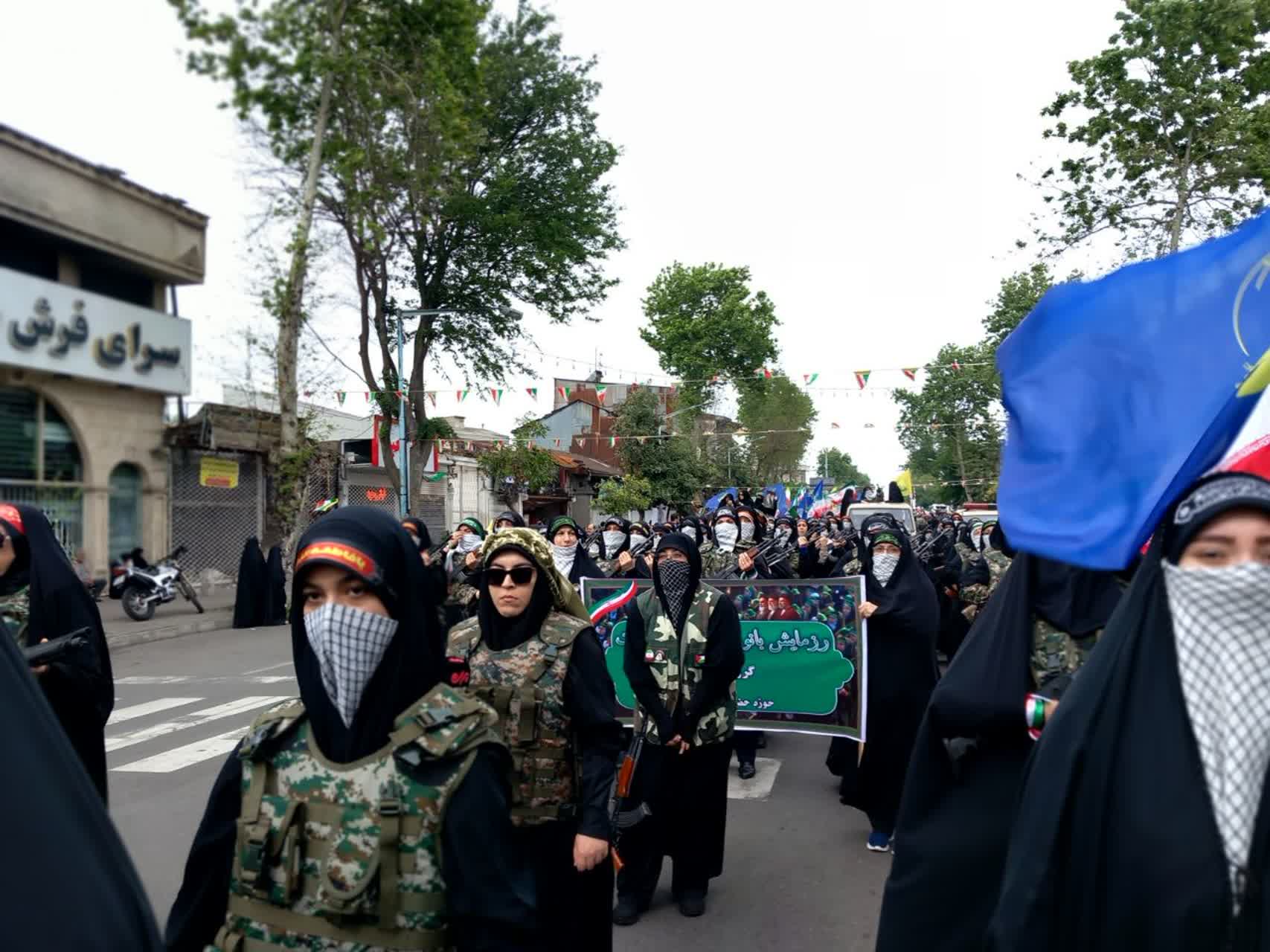 رزمایش بانوان جانفدا  در رشت برگزار شد